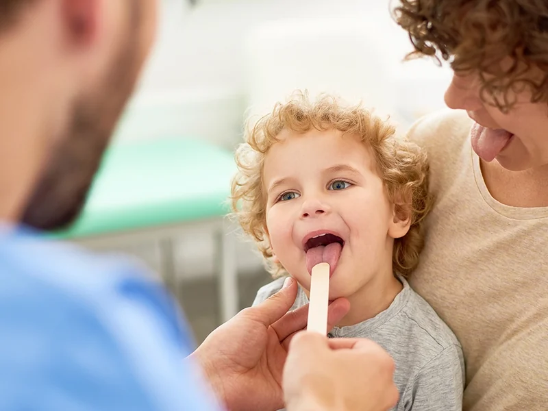 Child working on a targeted skill with a therapist