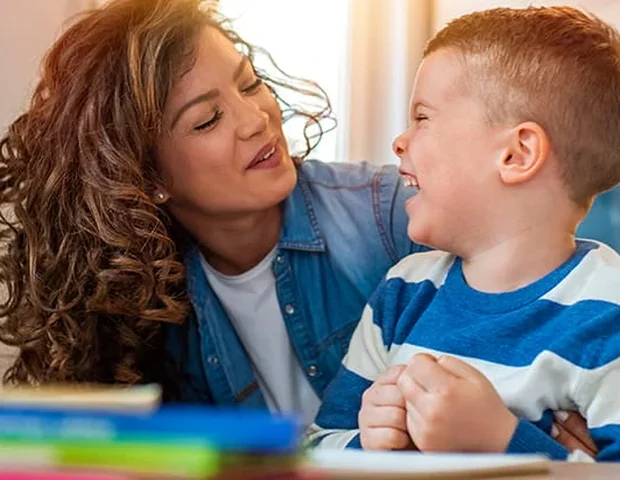 Therapist reviewing a plan with a parent